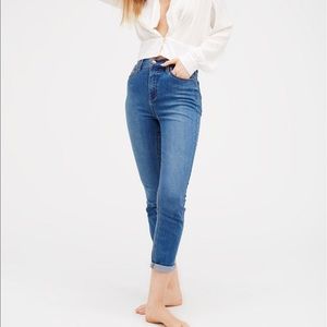 Free People High Rise Roller Skinny Jean