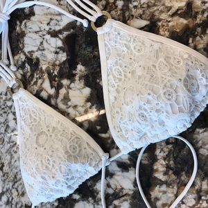 LG white crystal Victoria's Secret triangle bikini