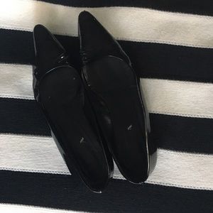 Prada patent leather pointy-toe flats