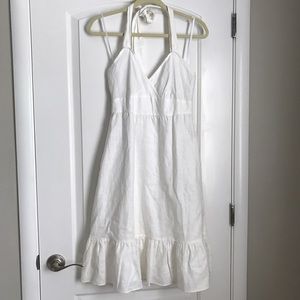 Jcrew white linen dress