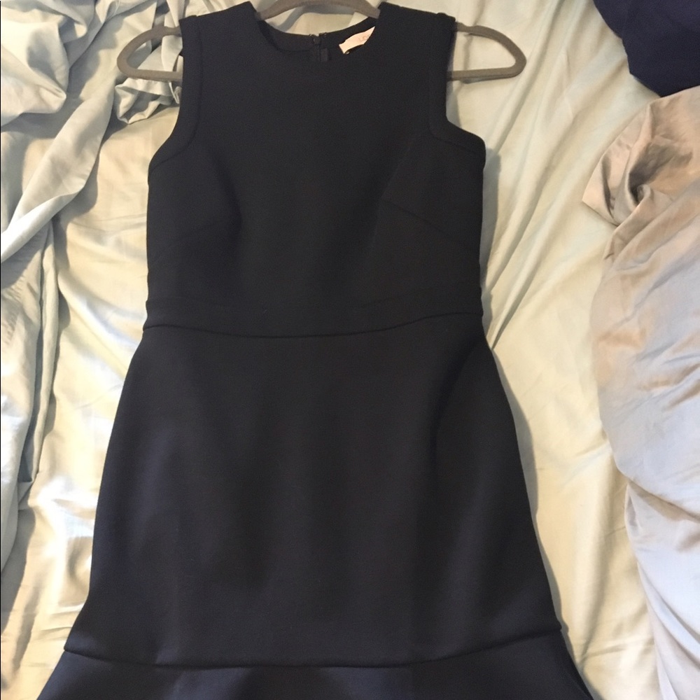 Ann Taylor loft petite fit and flare black dress