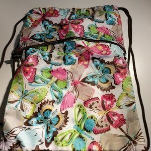 Thirty One Butterfly Print Cinch Sak