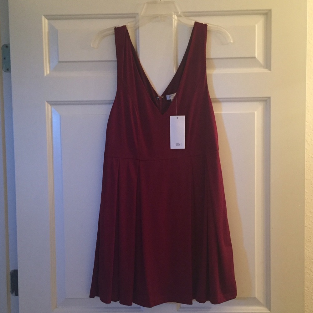 Tobi deep wine red dress