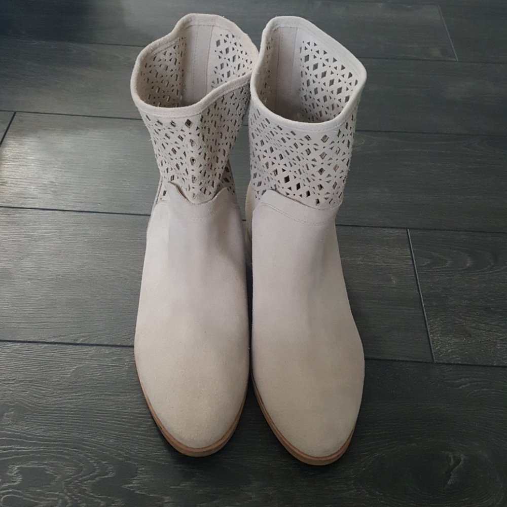 Michael Kors Leather Suede Sunny Ankle Booties