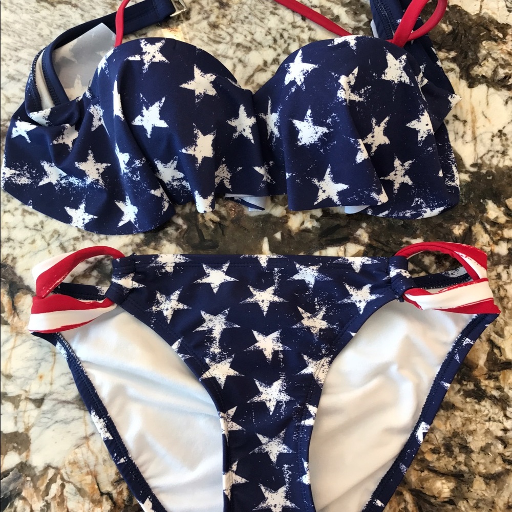 Small American flag bikini
