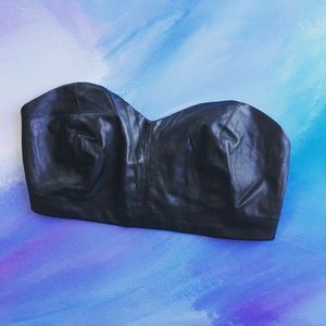 UO | Reverse • Leather Crop Top