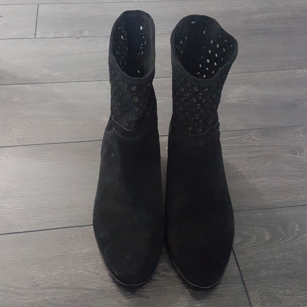 Michael Kors Leather Suede Sunny Ankle Booties