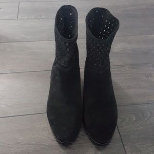 Michael Kors Leather Suede Sunny Ankle Booties