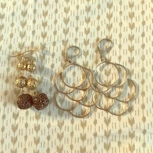 The Limited gold earrings set of 2 The Limited gold earrings set of 2