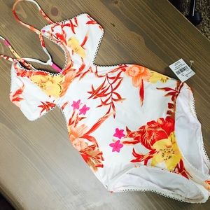 Somedays Lovin Floral Zinnia One Piece Swimsuit S