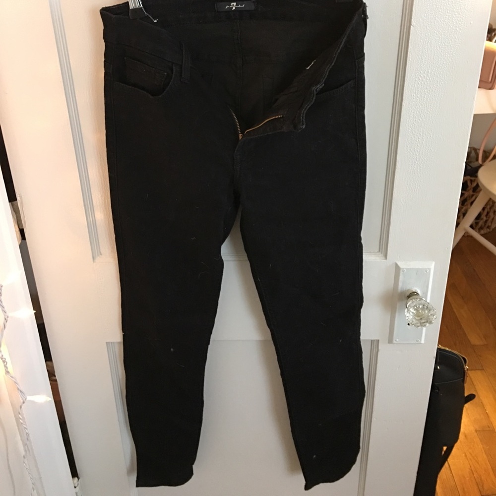 7 for all mankind black skinnies