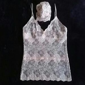 Stretch lace camisole.