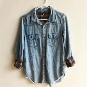 Free people true grit denim top