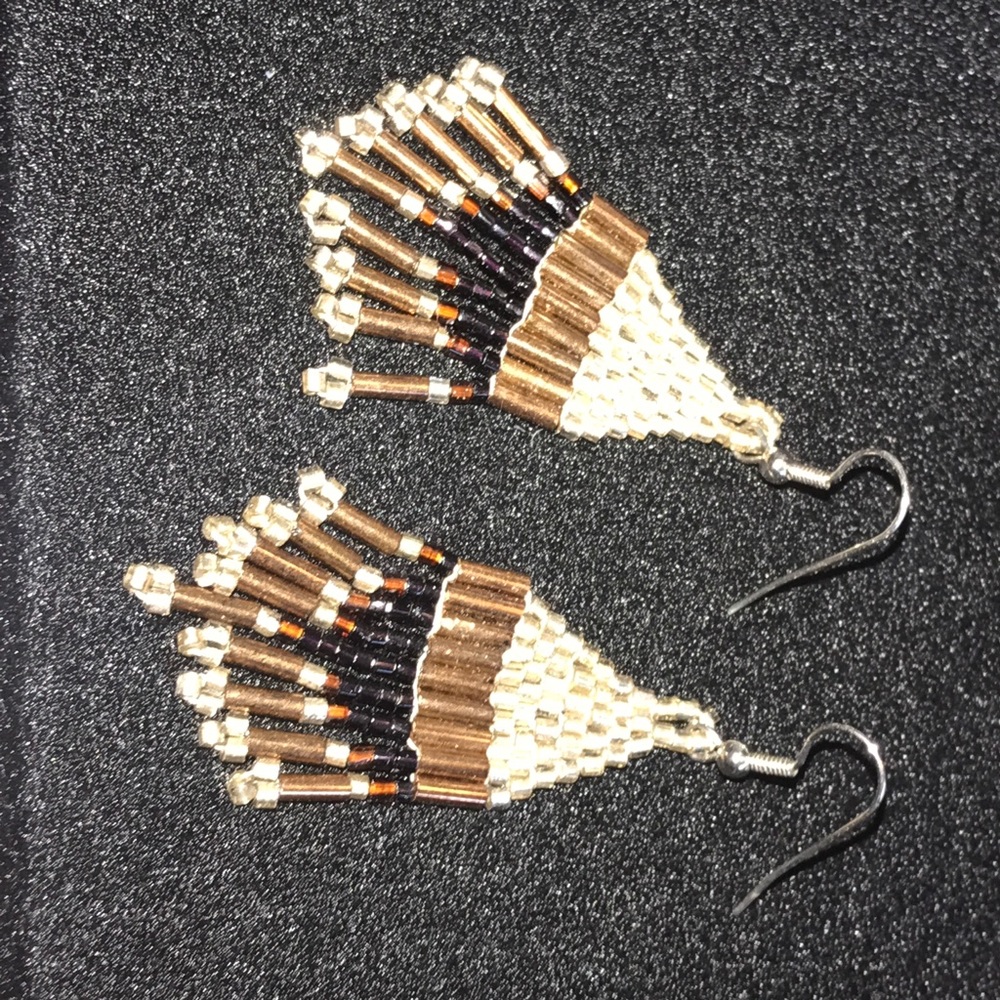 vtg Handbeaded Chandelier
