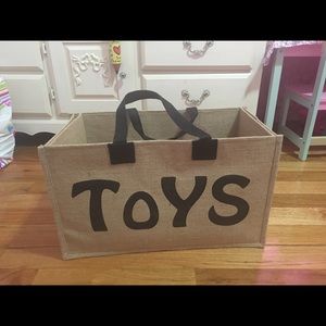 Handmade Jute kids toys storage basket