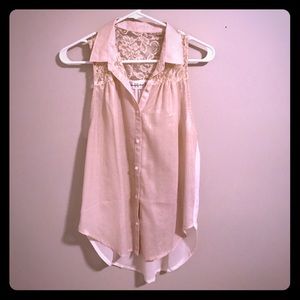 Abercrombie and Fitch Gold Button Down Tank