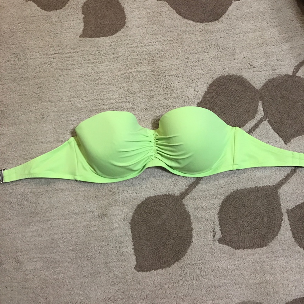 Lime Green Victoria's Secret Strapless Bikini 34DD