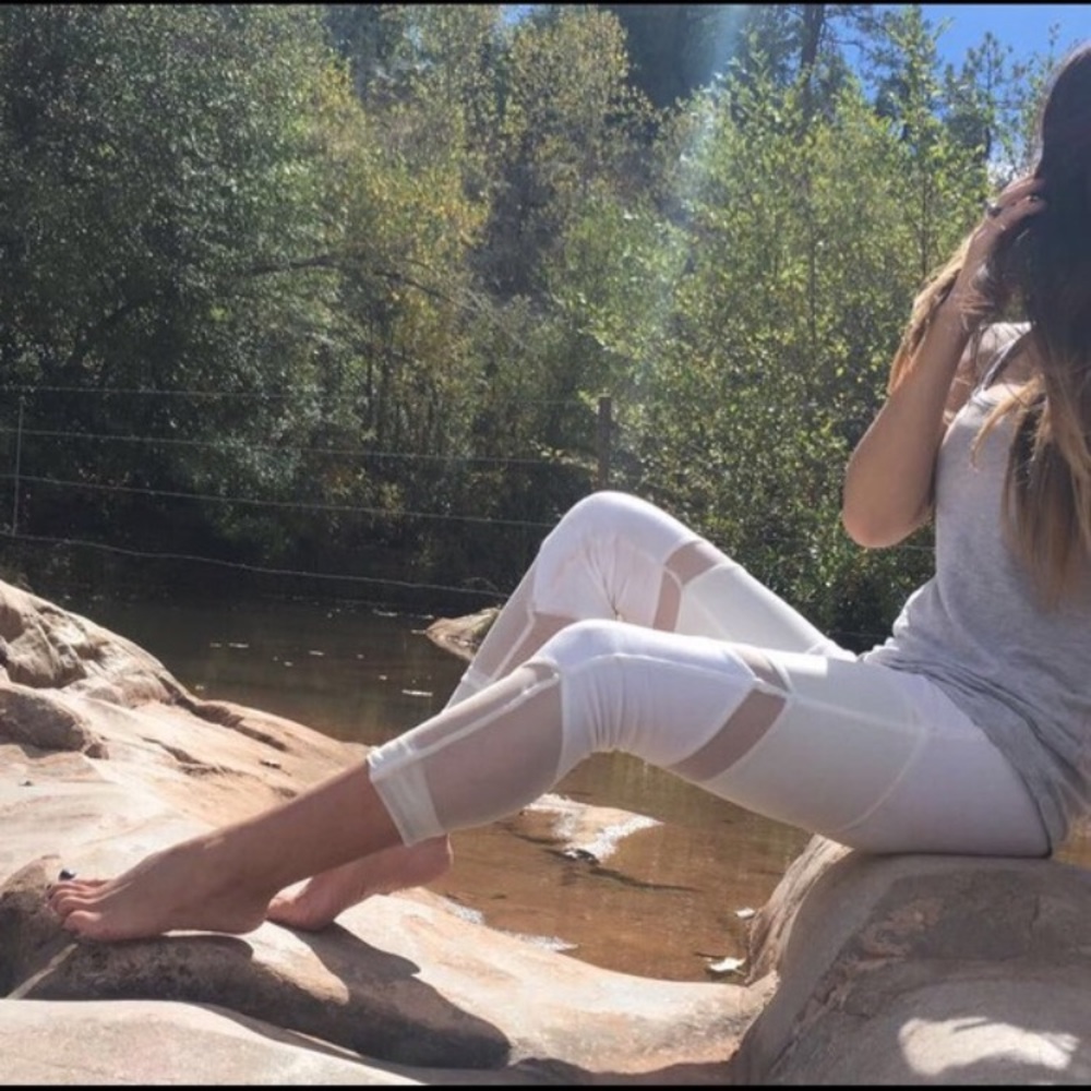 Mesh yoga pants!