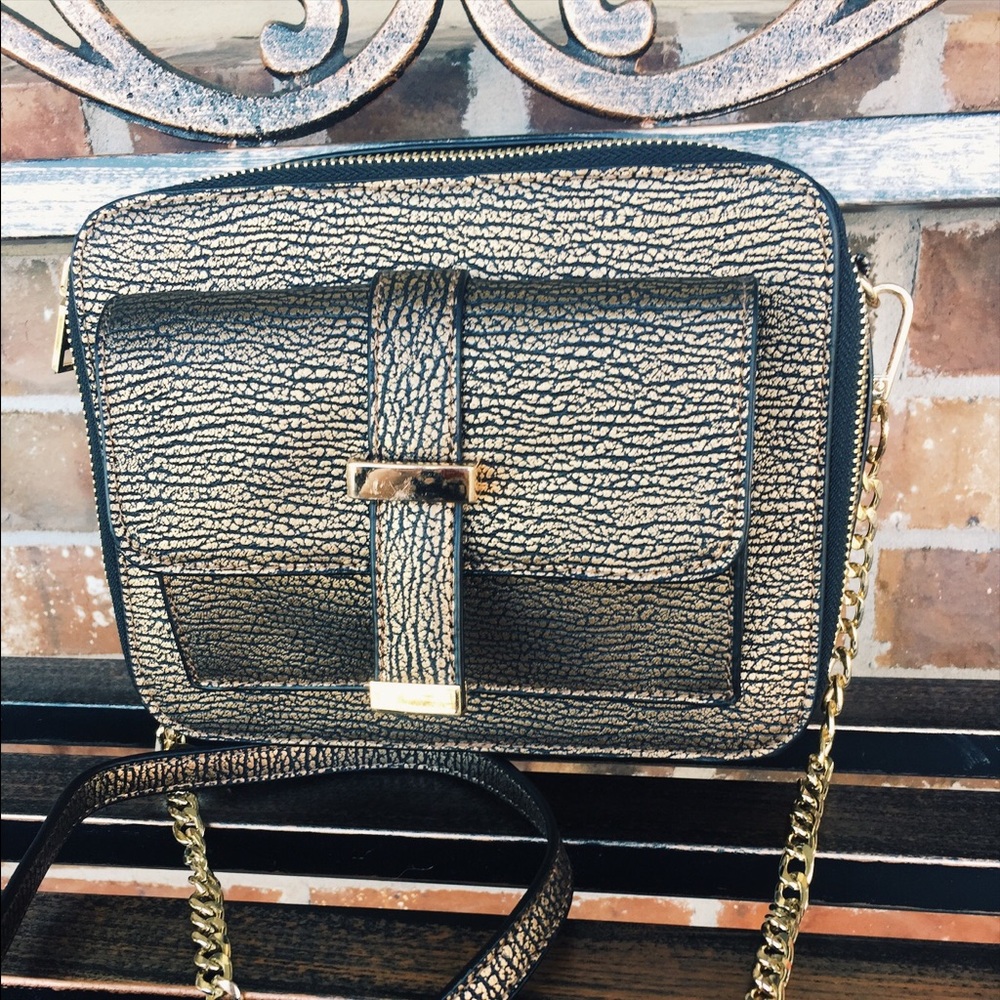 Bronze cross body bag
