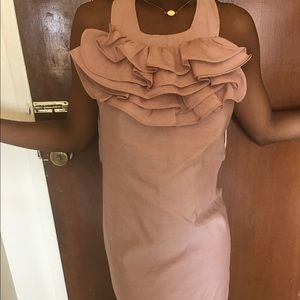 Reiss ruffle blush dress 4