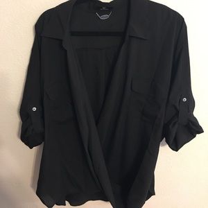 Black see thru hi lo top 3x