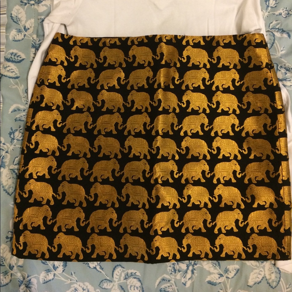 J Crew Origami Skirt in Elephant Parade