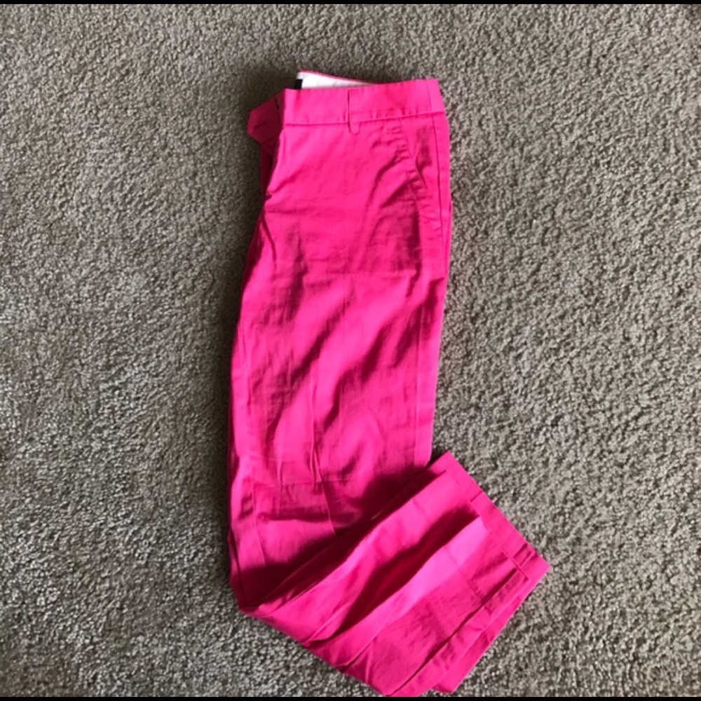 J. Crew Hot Pink Pants (photos from @caitschall)