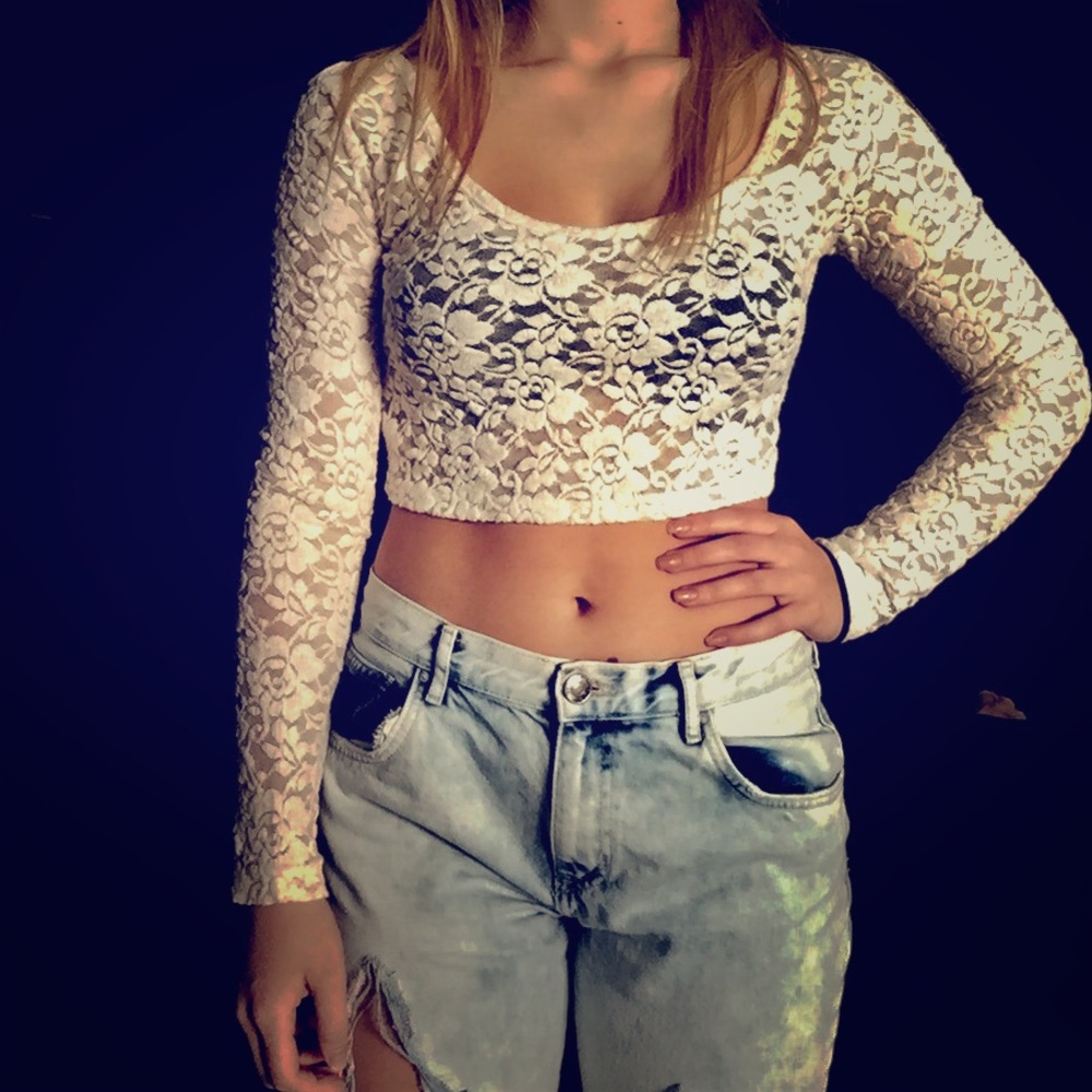 Lace crop top