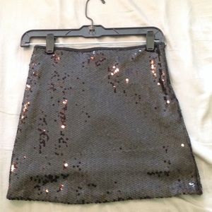 XXI black sequin skirt