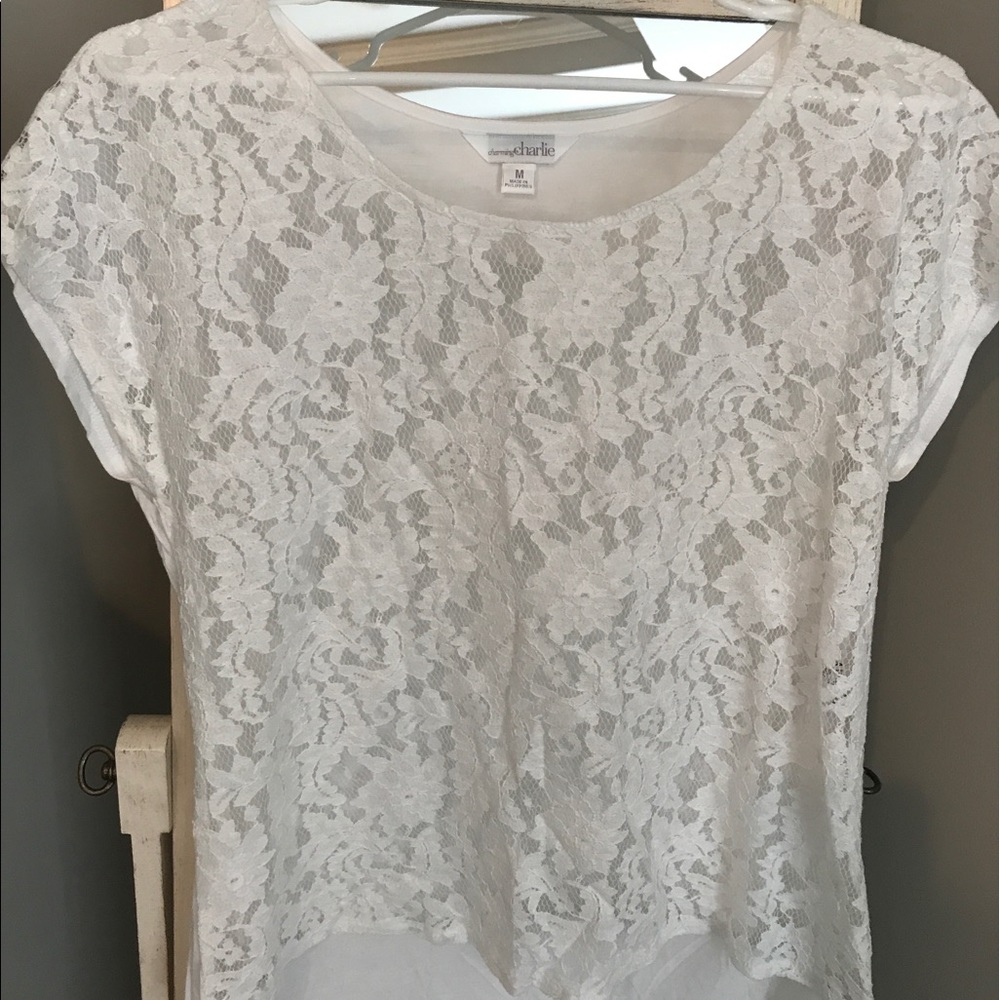 Charming Charlie lace top