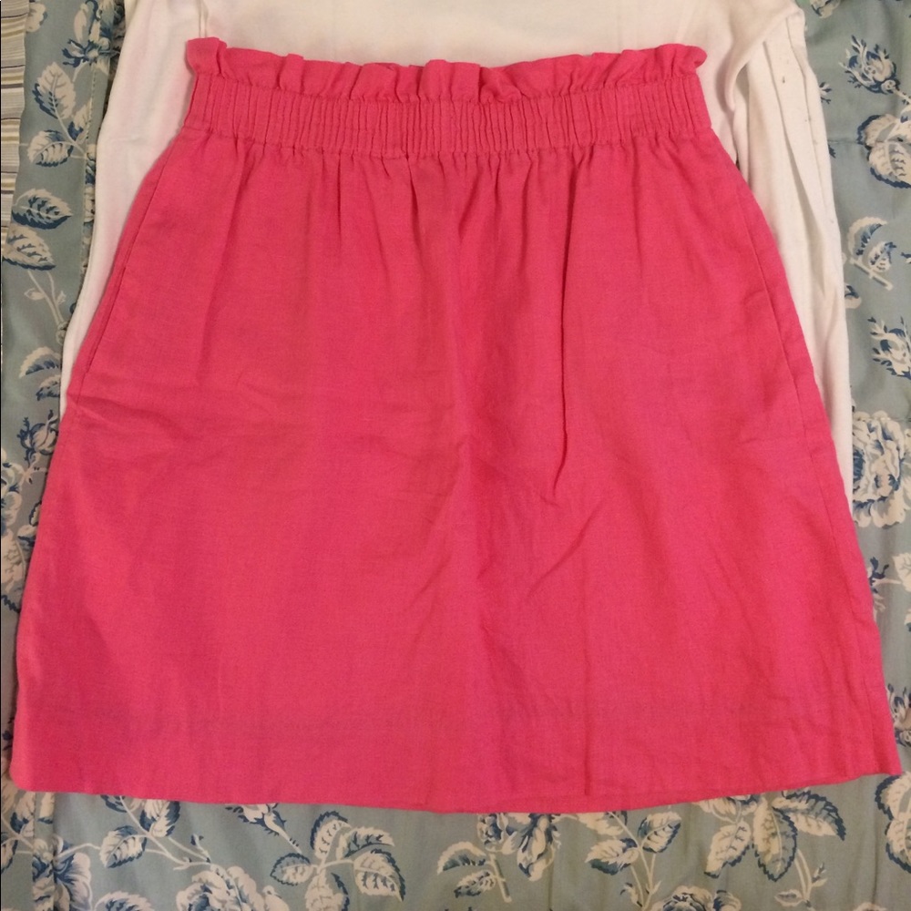 J Crew City Linen Mini Skirt
