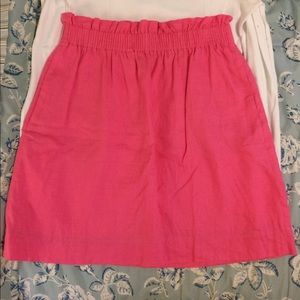 J Crew City Linen Mini Skirt