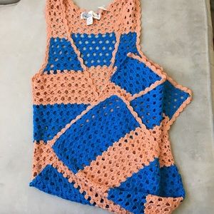 Flying Tomato Full Length Crocheted Vest