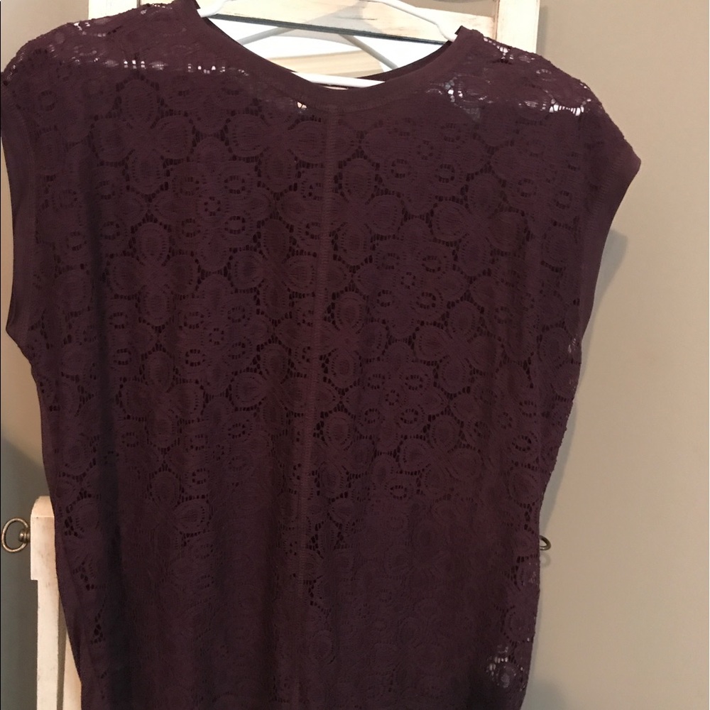 Old Navy lace blouse plum color