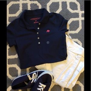 NWT navy Aeropostale short sleeve shirt size small