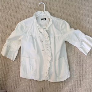 JCrew jacket with ruffles size 0