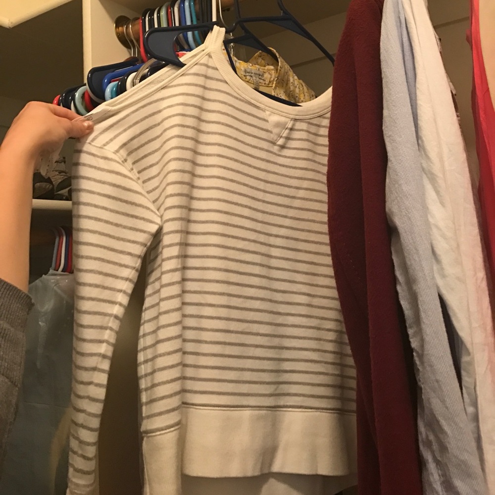 Cold shoulder sweater