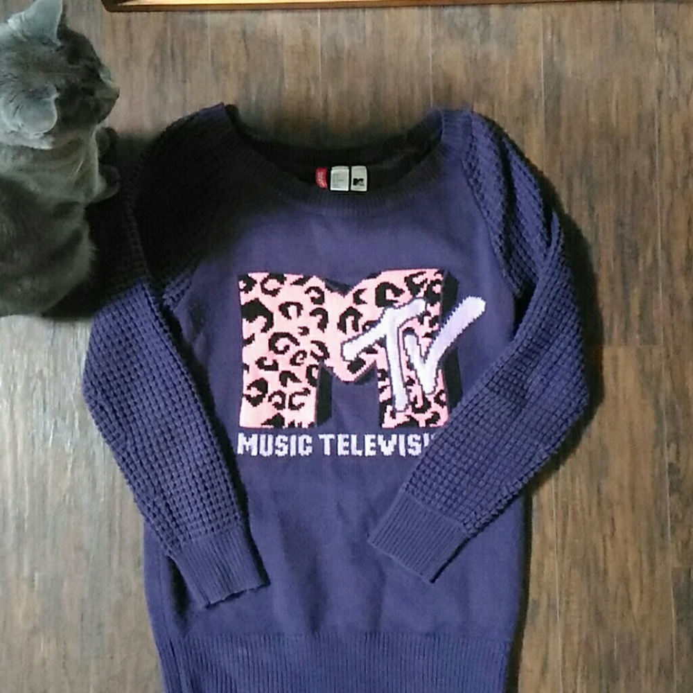 " I WANT MY MTV" Purple MTV Sweater