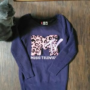 " I WANT MY MTV" Purple MTV Sweater