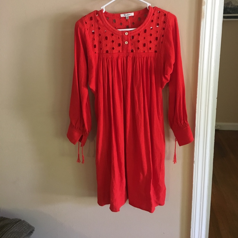 Brand New Red Madewell Dress XXS