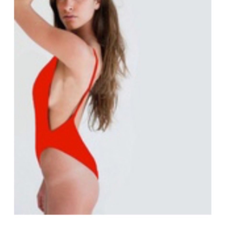 Super sexy red one piece swimsuit