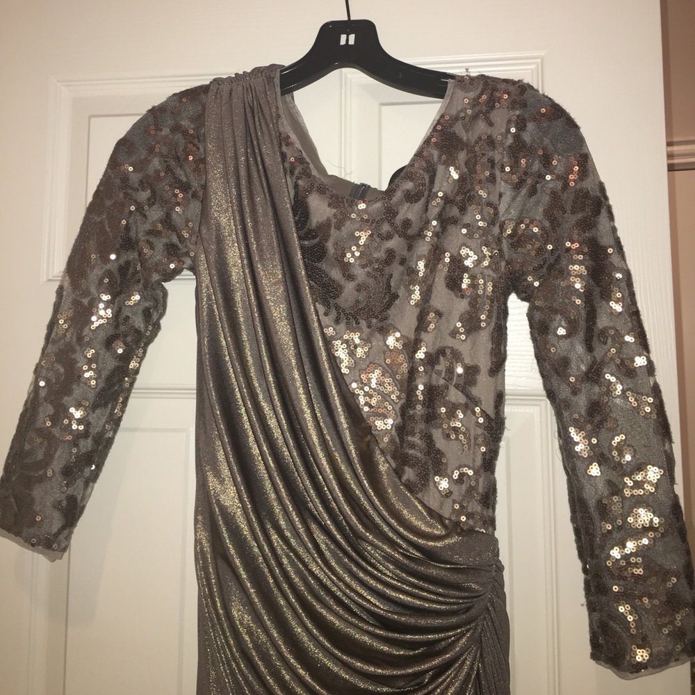 Tadashi Shoji Sequin Wrap Gown