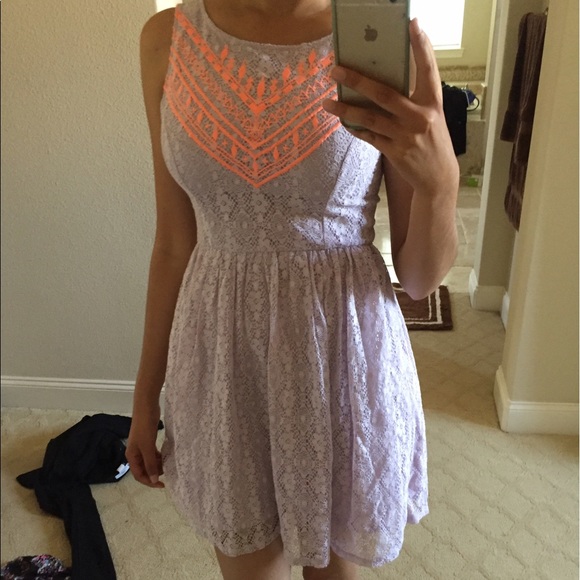 Light purple and orange dress - Picture 2 of 2