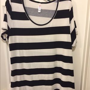 B/w striped classic tee