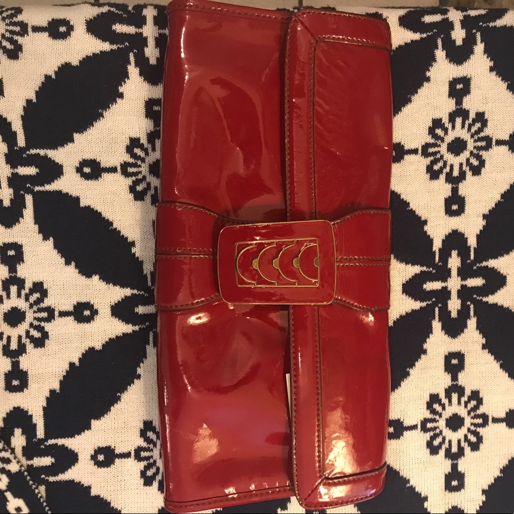 Cole Haan Cherry red 🍒 patent leather clutch
