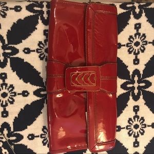 Cole Haan Cherry red 🍒 patent leather clutch