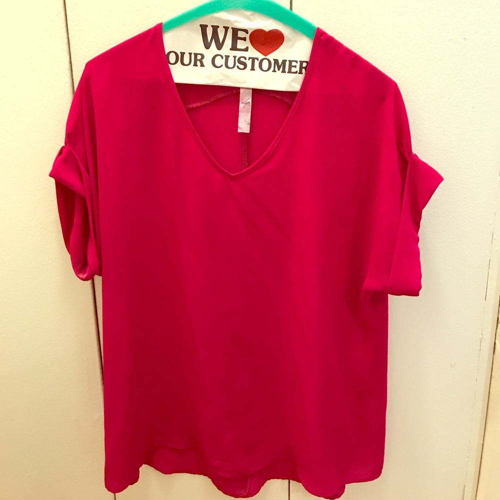 Pink evening top