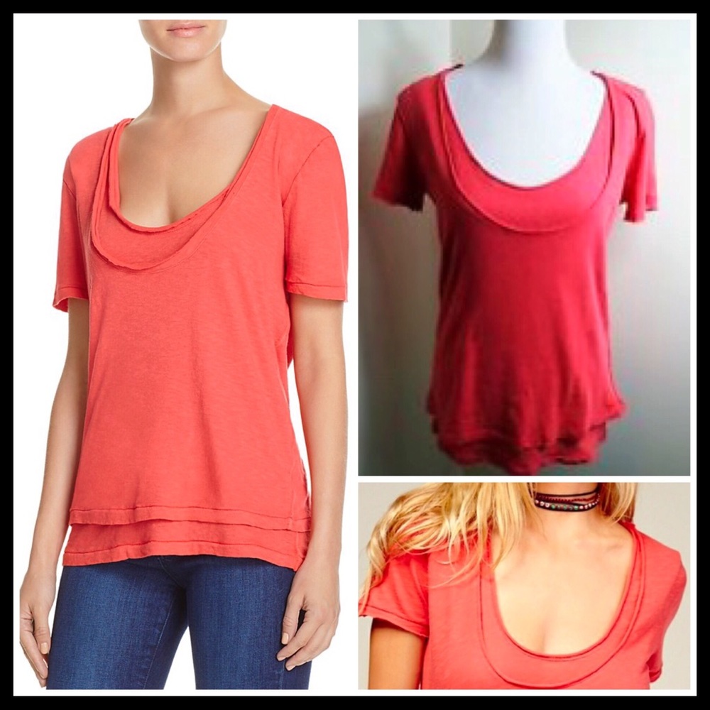 ❌SOLD❌❗️1-HOUR SALE❗️Free People Tee Layered Top - Picture 2 of 5