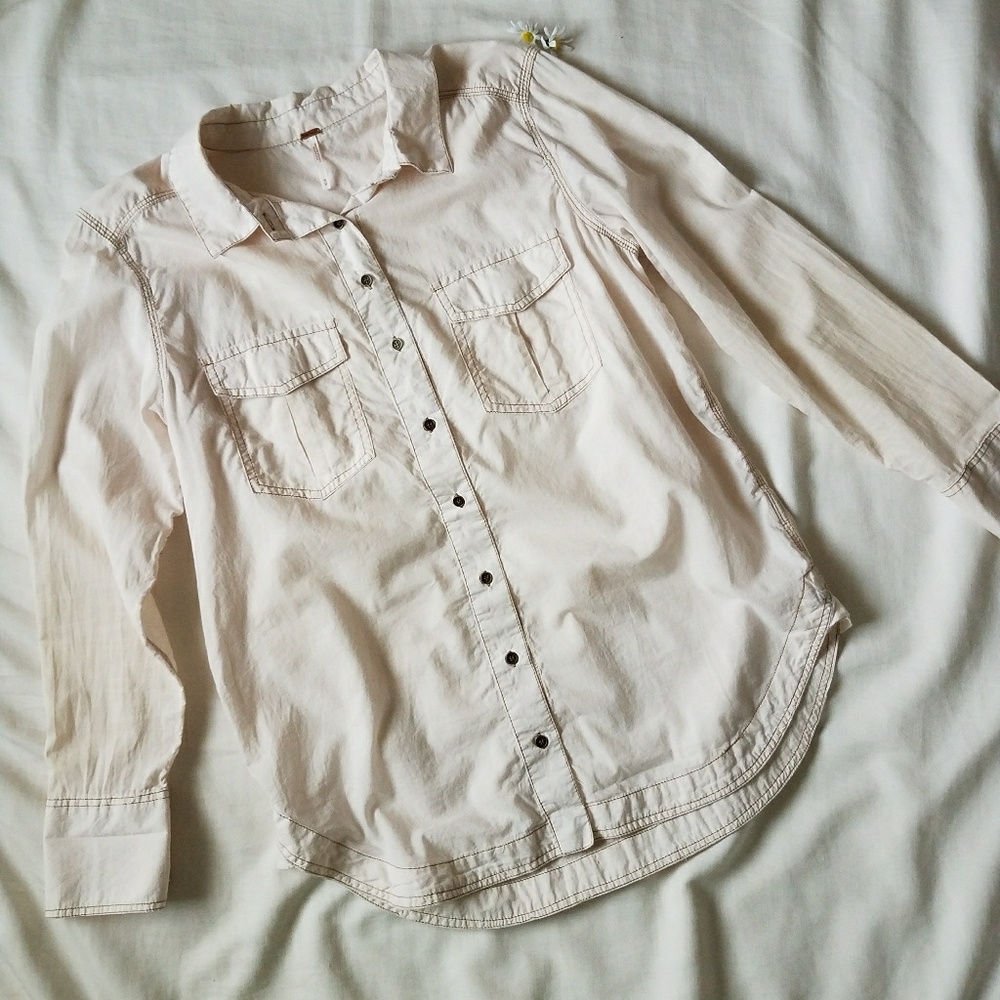 (M) Free People button down shirt