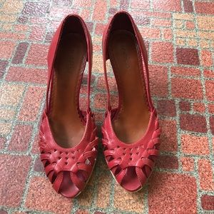 Red summer pumps, Tribeca, Kenneth Cole